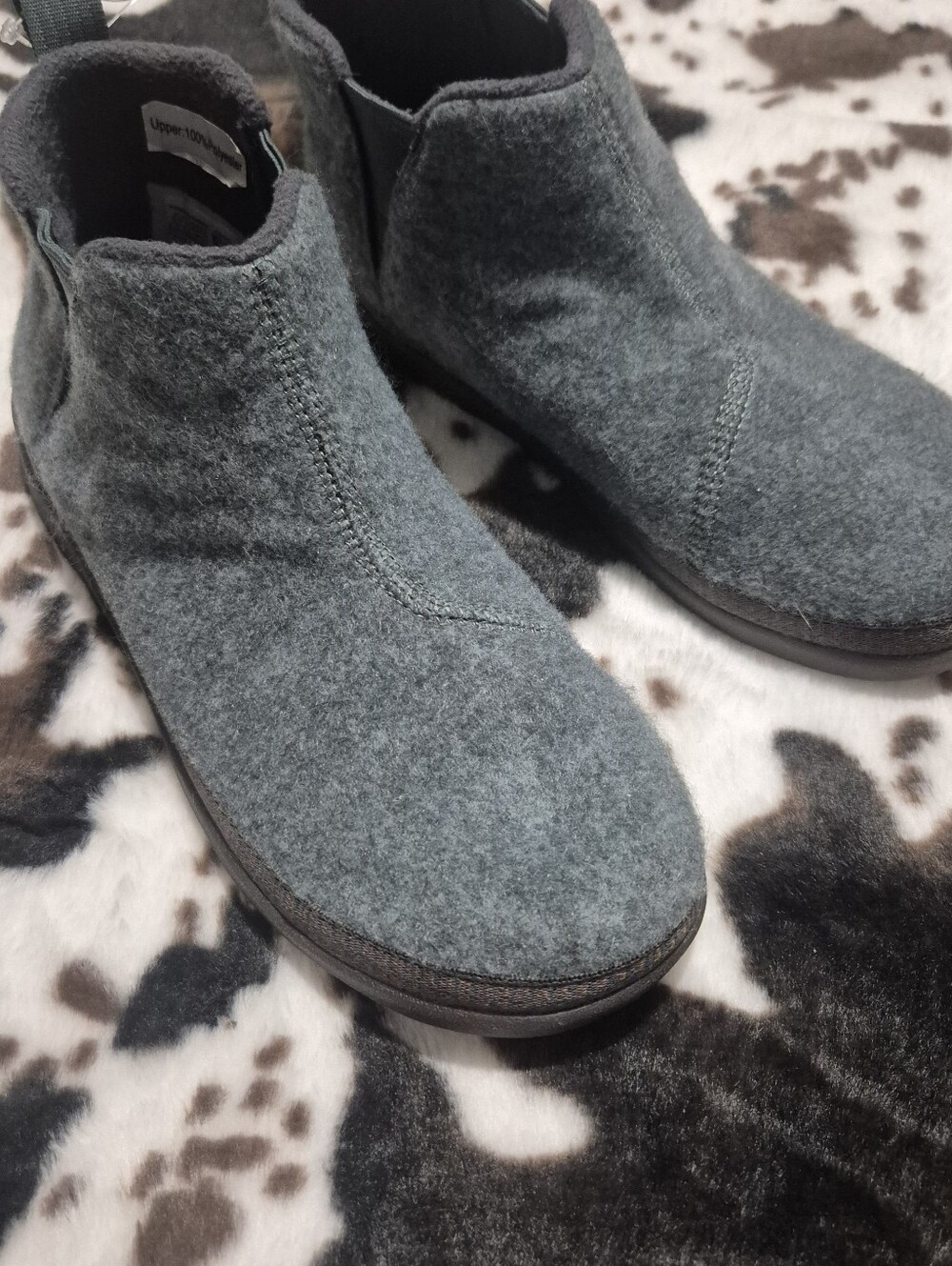 Chaco Gray Wool Chelsea Boot - Comfort Slip-On Bootie :9 - Picture 2 of 13